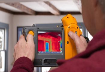 Thermal camera used for energy assessments in Illinois, IL by Assured Insulation Solutions, LLC. 