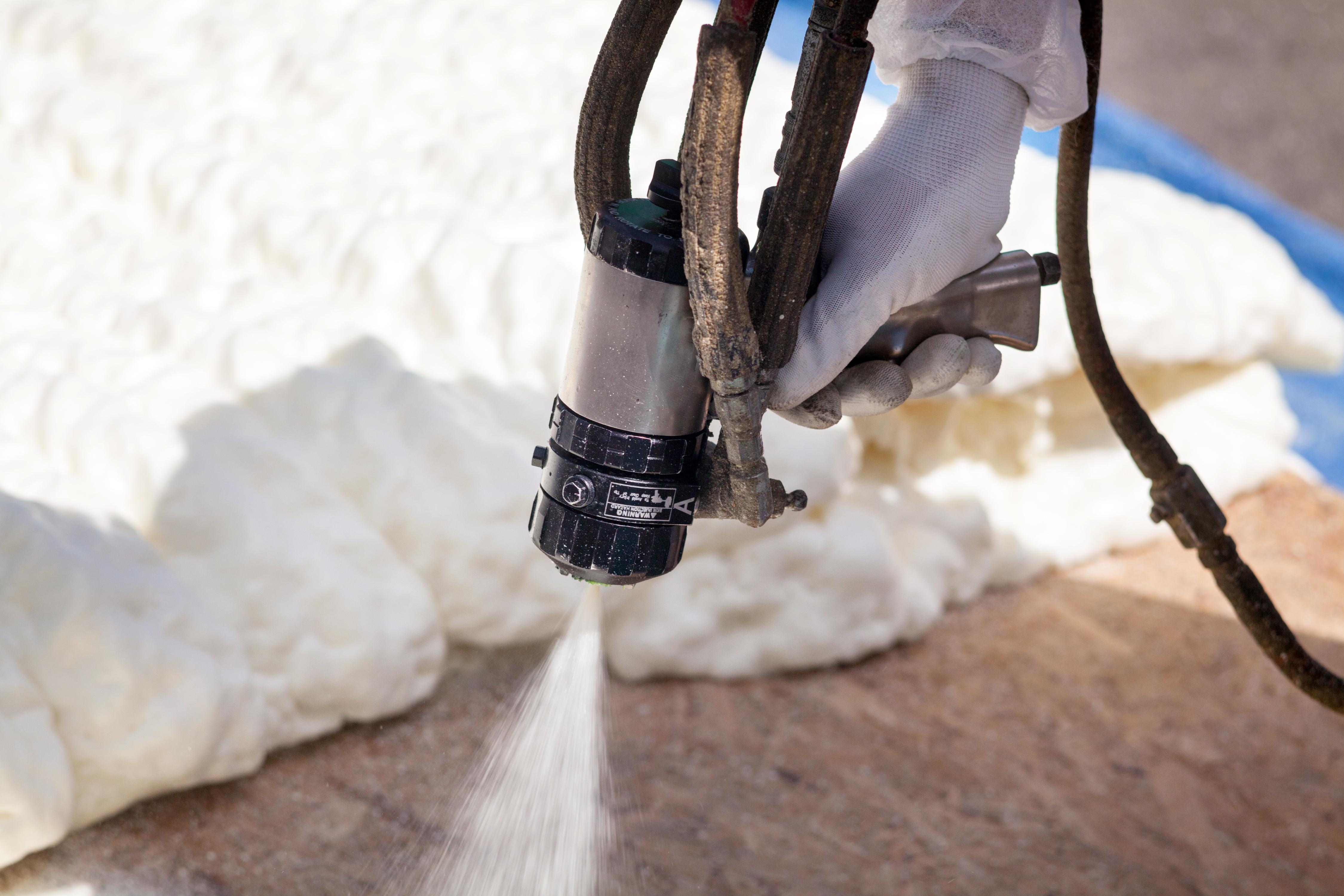 Spray foam insulation installation by a licensed professional in Illinois, Illinois. 