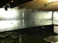 Crawl space that needs to be sealed away from the rest of the home in order to ensure indoor air quality and comfort levels remian