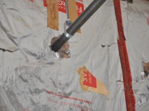 Improper application of insulation in a home in Frankfort, IL.