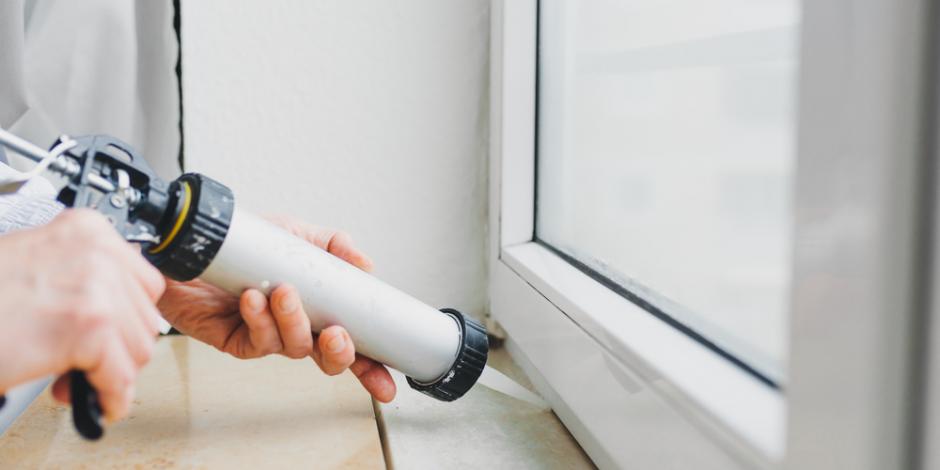Home tech air sealing window gaps
