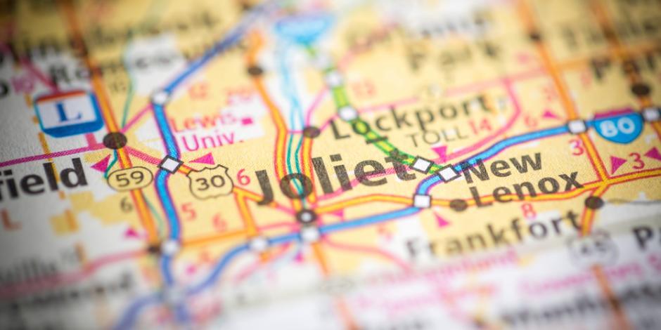 joliet city on map joliet city on map